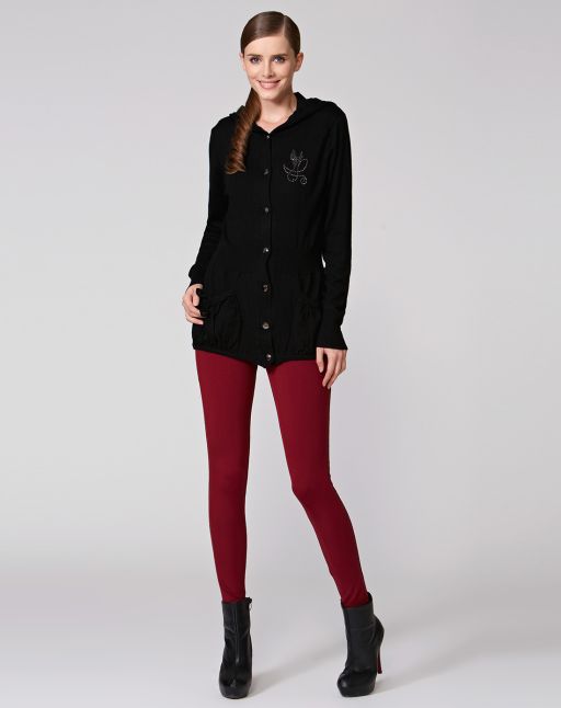 .OSA女装专场<em>深灰色</em>纽扣装饰<em>针织开衫</em>-唯品会