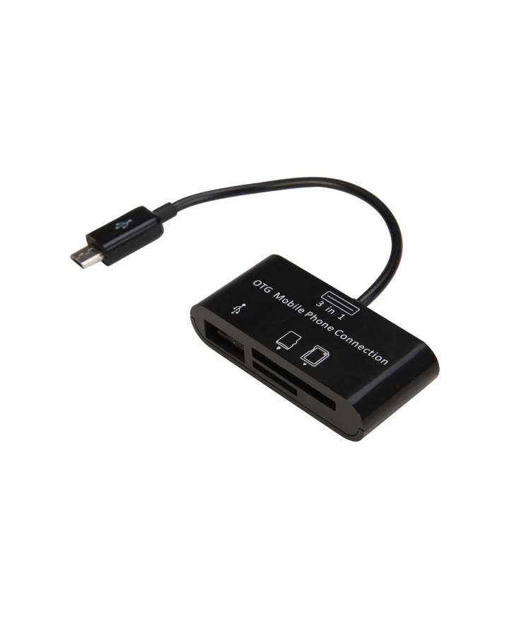 哈蜜瓜 otg手机读卡器 hub/microusb多功能手机读卡器