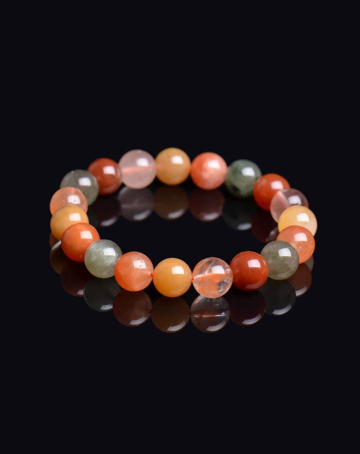 快乐由心巴西进口天然福禄寿彩晶手链